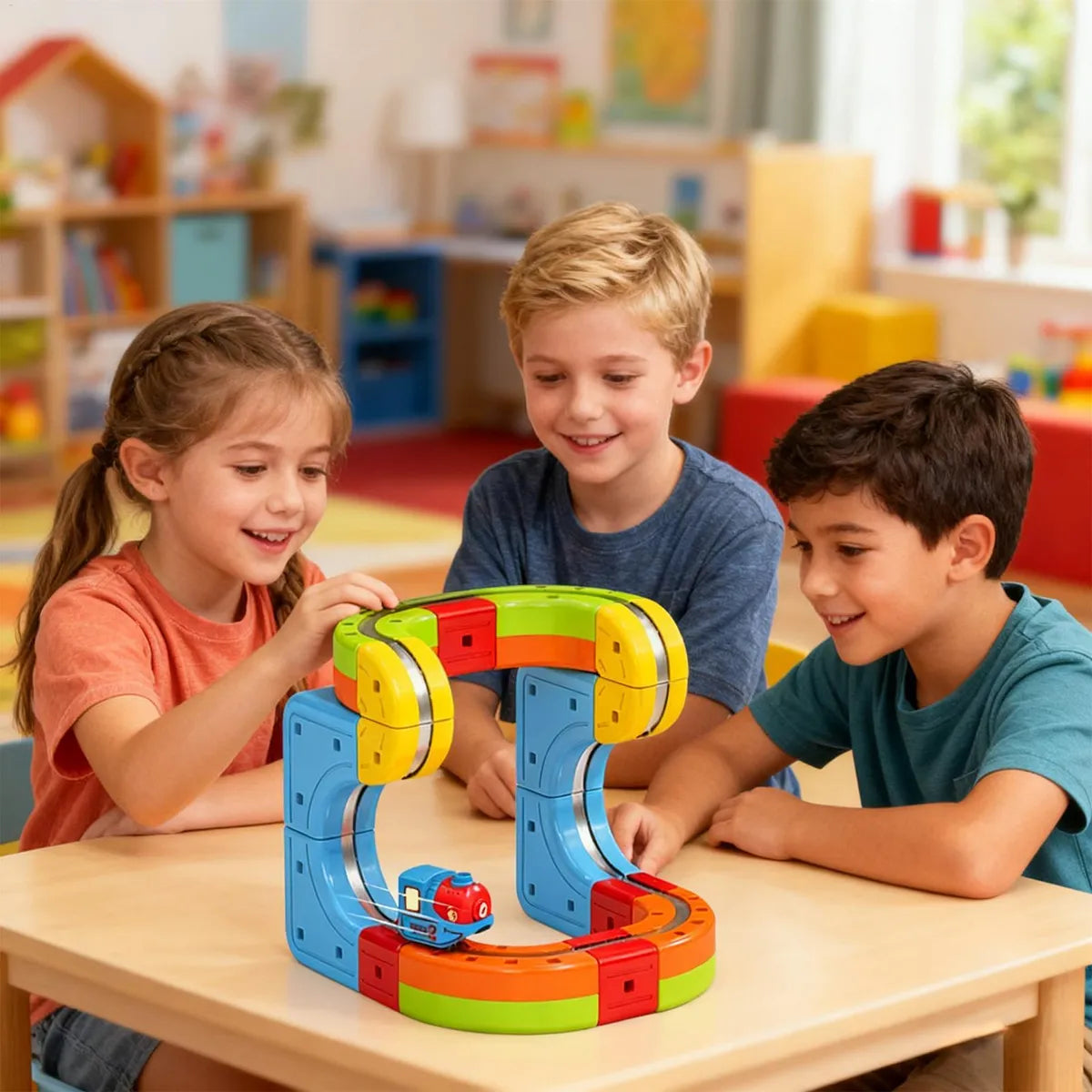 Magnetic Rail Cube Track Kids Toy