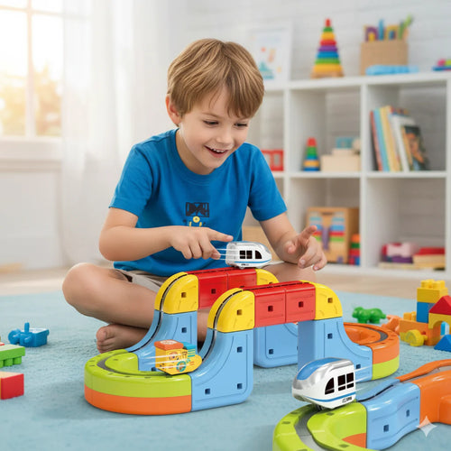 Magnetic Rail Cube Track Kids Toy