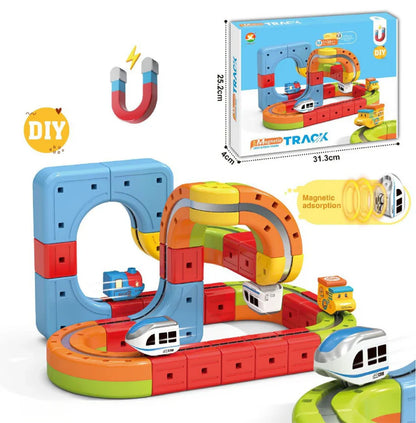 Magnetic Rail Cube Track Kids Toy